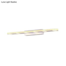 GobekUsa Oblong Bathroom LED Vanity Light Acrylic 4/6 Lights Simplicity Wall Mounted Mirror Lighting in Warm/White