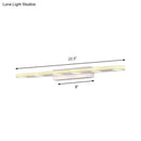 GobekUsa Oblong Bathroom LED Vanity Light Acrylic 4/6 Lights Simplicity Wall Mounted Mirror Lighting in Warm/White