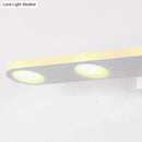 GobekUsa Oblong Bathroom LED Vanity Light Acrylic 4/6 Lights Simplicity Wall Mounted Mirror Lighting in Warm/White