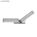 GobekUsa Modern Acrylic Rectangle Wall Mounted Light for Bedroom - Black/White Sconce Light