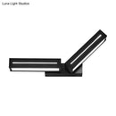 GobekUsa Modern Acrylic Rectangle Wall Mounted Light for Bedroom - Black/White Sconce Light