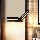 GobekUsa Modern Acrylic Rectangle Wall Mounted Light for Bedroom - Black/White Sconce Light