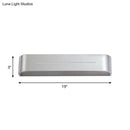 GobekUsa 11"/15" Modern LED Wall Washer Light - Silver Rectangular Sconce Fixture with Aluminum Shade, Warm/White Light
