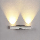 Modern silver rotatable wall lamp bedroom dual adjustable spotlights by Decorbites