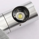 Modern silver rotatable wall lamp bedroom dual adjustable spotlights by Decorbites