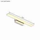 GobekUsa Dia Slim Vanity Lighting Acrylic LED Wall Sconce Lamp: 16.5"/20.5" Diameter, Minimalistic Design, Silver Finish, Warm/White Light for Bathroom