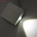 Modern silver square wall lamp – living room solar led light by Decorbites