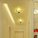 GobekUsa Modern Metallic Silver 3D Radial LED Sconce Light - Wall Mount Lighting Fixture in 7 Colors