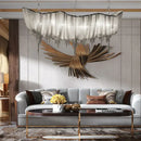 GobekUsa Gold Tassel Chain Chandelier LED Hanging Lamp Lustres for Dining Room