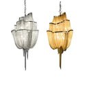 GobekUsa Gold Tassel Chain Chandelier LED Hanging Lamp Lustres for Dining Room