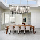 GobekUsa Gold Tassel Chain Chandelier LED Hanging Lamp Lustres for Dining Room