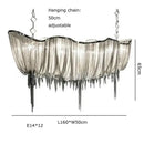GobekUsa Gold Tassel Chain Chandelier LED Hanging Lamp Lustres for Dining Room