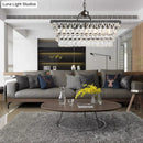 GobekUsa Modern Silver Teardrop Crystal Ceiling Light with 4/6 Heads for Living Room Island