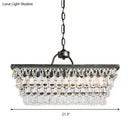 GobekUsa Modern Silver Teardrop Crystal Ceiling Light with 4/6 Heads for Living Room Island