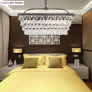 GobekUsa Modern Silver Teardrop Crystal Ceiling Light with 4/6 Heads for Living Room Island
