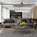 GobekUsa Modern Silver Teardrop Crystal Ceiling Light with 4/6 Heads for Living Room Island