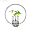 GobekUsa Macaron Metal LED Wall Sconce with Plant Pot for Bedroom - Grey/Yellow/Blue