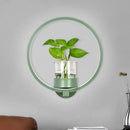 GobekUsa Macaron Metal LED Wall Sconce with Plant Pot for Bedroom - Grey/Yellow/Blue