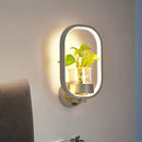 GobekUsa Macaron Metal LED Wall Sconce with Plant Pot for Bedroom - Grey/Yellow/Blue