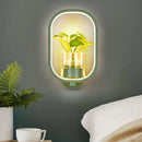 GobekUsa Macaron Metal LED Wall Sconce with Plant Pot for Bedroom - Grey/Yellow/Blue
