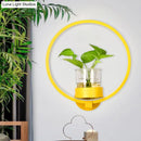 GobekUsa Macaron Metal LED Wall Sconce with Plant Pot for Bedroom - Grey/Yellow/Blue