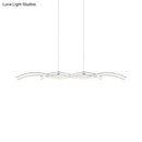 GobekUsa Acrylic LED Island Pendant Light in Warm/White - Silver Wave Suspended Fixture