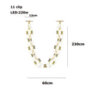 GobekUsa Crystal Gold Chain Chandelier Ceiling Lamp for Home Décor