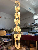 GobekUsa Crystal Gold Chain Chandelier Ceiling Lamp for Home Décor