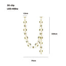 GobekUsa Crystal Gold Chain Chandelier Ceiling Lamp for Home Décor
