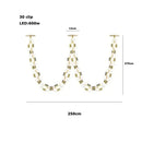 GobekUsa Crystal Gold Chain Chandelier Ceiling Lamp for Home Décor