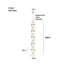 GobekUsa Crystal Gold Chain Chandelier Ceiling Lamp for Home Décor