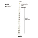 GobekUsa Crystal Gold Chain Chandelier Ceiling Lamp for Home Décor
