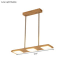 GobekUsa Reclaimed Wood Pendant Light Fixture - 3-Light Rectangle Island Lamp in Beige for Dining Room