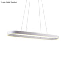 GobekUsa Simplicity Ellipse LED Island Pendant Acrylic Ceiling Light - Black/White/Gold, Width Options: 31.5"/39"/47