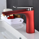 GobekUsa Basin Faucet Hot&Cold Mixer Tap Brass Gold/Chrome/White/Red/Black for Bathroom Sink