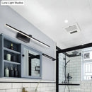 GobekUsa Sleek LED Black Vanity Wall Light - Modern Wall Mounted Lighting for Bathroom in Warm/White Light