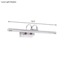 GobekUsa Modern Slender Chrome LED Wall Lamp with Dual Arm for Shower Room - Warm/White Lighting