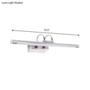 GobekUsa Modern Slender Chrome LED Wall Lamp with Dual Arm for Shower Room - Warm/White Lighting