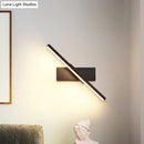GobekUsa Modern Slim LED Wall Sconce with Acrylic Linear Design in White/Black - Choose Warm or White Light