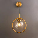 GobekUsa Contemporary Smoke Gray/Clear/Amber Glass Wall Lamp: Single Brass Finish Sconce Light Fixture
