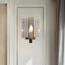 GobekUsa Modern Smoke Gray Glass Triangle Sconce Wall Lamp for Bedroom