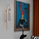GobekUsa Modern Cylindrical Wall Sconce - Smoke Gray Glass - 1 Bulb - Living Room Lighting Fixture