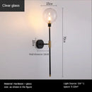 GobekUsa Glass Ball LED Wall Light for Home Decor and Lighting Ambiance