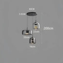 GobekUsa Glass Bowl Chandelier: Modern Nordic LED Smoke Hanging Lamp for Dining Room, Bar - Indoor Decor Lighting