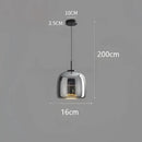 GobekUsa Glass Bowl Chandelier: Modern Nordic LED Smoke Hanging Lamp for Dining Room, Bar - Indoor Decor Lighting