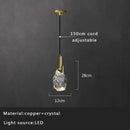 GobekUsa Crystal Copper Pendant Lights Gold Home Decor Glass Hanging Lamp