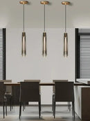 GobekUsa Crystal Copper Pendant Lights Gold Home Decor Glass Hanging Lamp