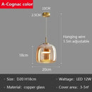 GobekUsa Glass LED Pendant Chandelier for Dining Room Bar Bedroom Decor