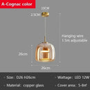 GobekUsa Glass LED Pendant Chandelier for Dining Room Bar Bedroom Decor