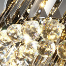 GobekUsa Crystal LED Chandelier: Modern Smoky Gray Clear Cristal Lighting for Big Living Room
